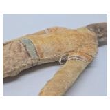 Old Vintage Barkcloth Figure / Doll