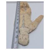 Old Vintage Barkcloth Figure / Doll