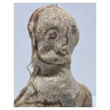 Old Vintage Barkcloth Figure / Doll