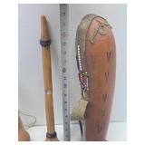 Group of Assorted African Beaded & Carved Items