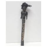 Old Medicine Container w/Carved Wood Figural Top - New Guinea