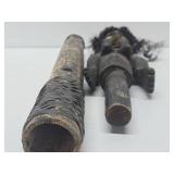 Old Medicine Container w/Carved Wood Figural Top - New Guinea
