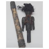 Old Medicine Container w/Carved Wood Figural Top - New Guinea