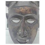 Impressive Old Heavy Solid Bronze West African Bamileke Mask