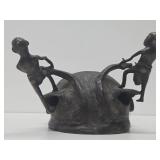 Impressive Old Heavy Solid Bronze West African Bamileke Mask
