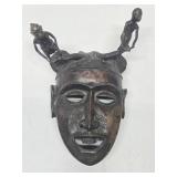 Impressive Old Heavy Solid Bronze West African Bamileke Mask