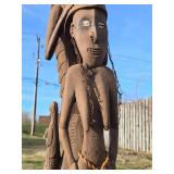 Large & Exceptional Carved Hornbill Ancestral Figure Sculpture - Sepik River - Papua New Guinea