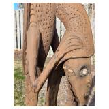 Large & Exceptional Carved Hornbill Ancestral Figure Sculpture - Sepik River - Papua New Guinea