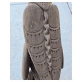 Large & Exceptional Carved Hornbill Ancestral Figure Sculpture - Sepik River - Papua New Guinea