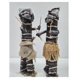 Pair of Vintage New Guinea Mendi Dolls