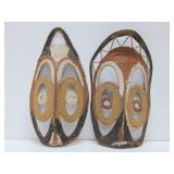 Pair of Vintage Woven East Sepik Maprik Yam Festival Masks