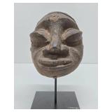 Ancient Yoruba Clay Head w/Stand