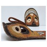 Pair of Vintage Woven East Sepik Maprik Yam Festival Masks
