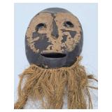Old Carved Lega Bearded Wood Mask