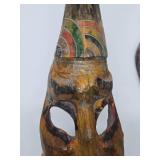 2 Vintage Carved Wood Tribal Masks