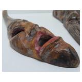 2 Vintage Carved Wood Tribal Masks