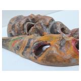 2 Vintage Carved Wood Tribal Masks