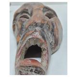 2 Vintage Carved Wood Tribal Masks