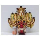 Impressive Vintage Handmade Carved Sri Lankan Raksha Mask