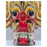 Impressive Vintage Handmade Carved Sri Lankan Raksha Mask