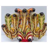 Impressive Vintage Handmade Carved Sri Lankan Raksha Mask