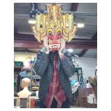 Impressive Vintage Handmade Carved Sri Lankan Raksha Mask