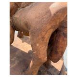 LARGE Old Carved Yoruba Ritual Bowl w/Equestrian Figures