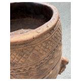 LARGE Old Carved Yoruba Ritual Bowl w/Equestrian Figures