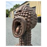 Old Carved Dramatic Mambila Ancestor Tadep Guardian Figure