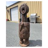 Old Carved Dramatic Mambila Ancestor Tadep Guardian Figure