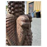 Old Carved Dramatic Mambila Ancestor Tadep Guardian Figure