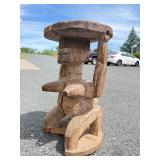 Antique Figural Carved Caryatid Stool - Congo #1