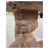 Antique Figural Carved Caryatid Stool - Congo #1