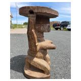 Antique Figural Carved Caryatid Stool - Congo #1