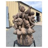 LARGE & Heavily Carved Ceremonial Headdress