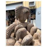 LARGE & Heavily Carved Ceremonial Headdress