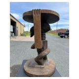 Old Figural Carved Luba Caryatid Stool - Congo #2