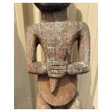 Large Old Matched Pair of Carved Bamileke Totems