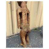 Large Old Matched Pair of Carved Bamileke Totems