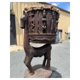 Fantastic Large Old Carved Dogon Horse Drum