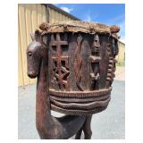 Fantastic Large Old Carved Dogon Horse Drum