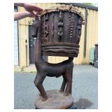 Fantastic Large Old Carved Dogon Horse Drum