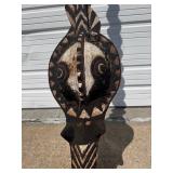 HUGE Bwa Carved & Painted Ceremonial Snake Mask - Burkina Faso