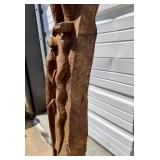 Large & Impressive Antique Figural Bamana House Post
