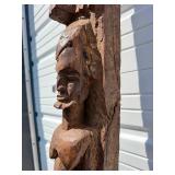 Large & Impressive Antique Figural Bamana House Post