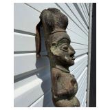 Exceptional Early Bamileke Figural Bronze House Post w/ Appraisal