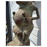Exceptional Early Bamileke Figural Bronze House Post w/ Appraisal