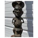 Exceptional Early Bamileke Figural Bronze House Post w/ Appraisal