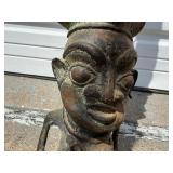 Exceptional Early Bamileke Figural Bronze House Post w/ Appraisal