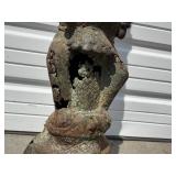 Exceptional Early Bamileke Figural Bronze House Post w/ Appraisal